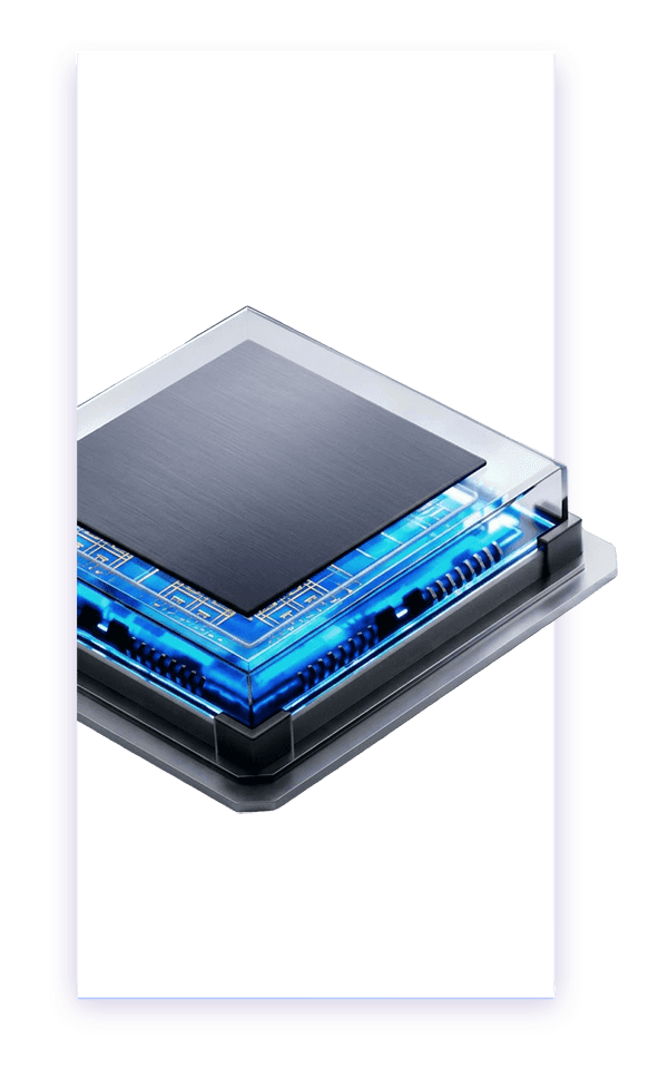 Rendered semiconductor chip package